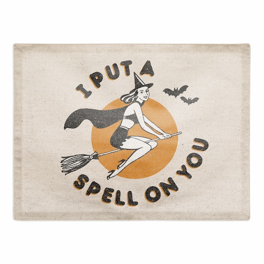 Retro Witch Cotton Twill Placemat